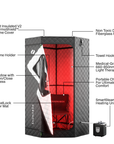 SaunaBoxยฎ SmartSteam Pro With Red-Light Therapy