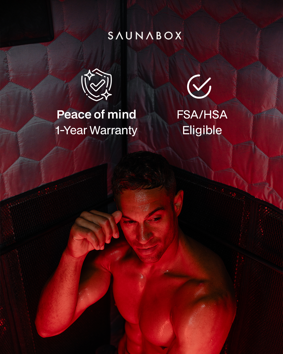 SaunaBox® Pulse PRO: Infrared Sauna with Red-light Therapy