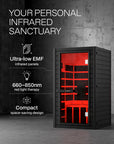 SaunaBoxยฎ Solara: 1-Person Full Spectrum Infrared Sauna