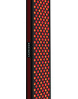 Tall rectangular device with red LED lights on a white background