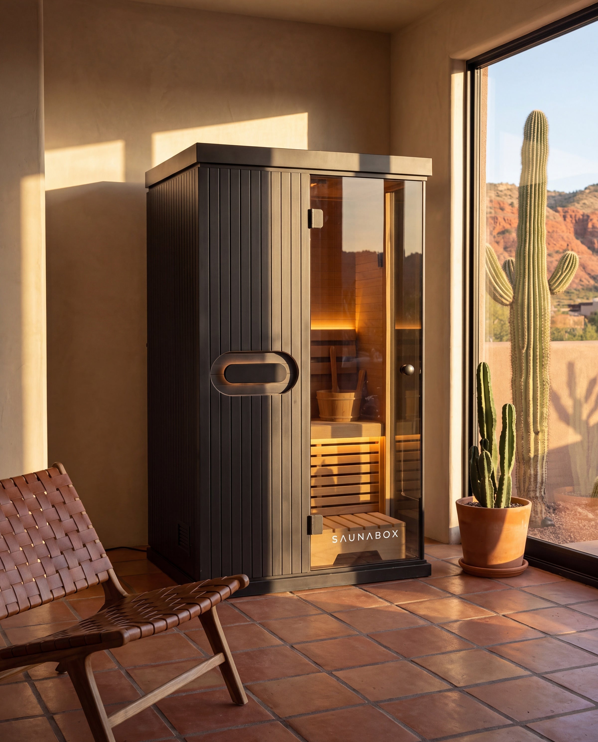 SaunaBox Forge Indoor in a sunlit home