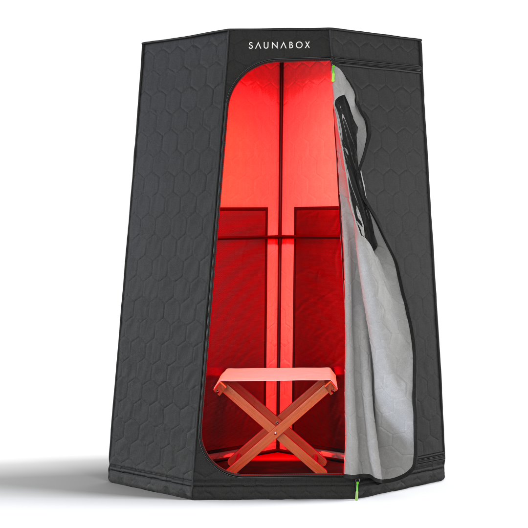 sauna tent infrared SaunaBox® Pulse PRO: Infrared Sauna with Red-light Therapy