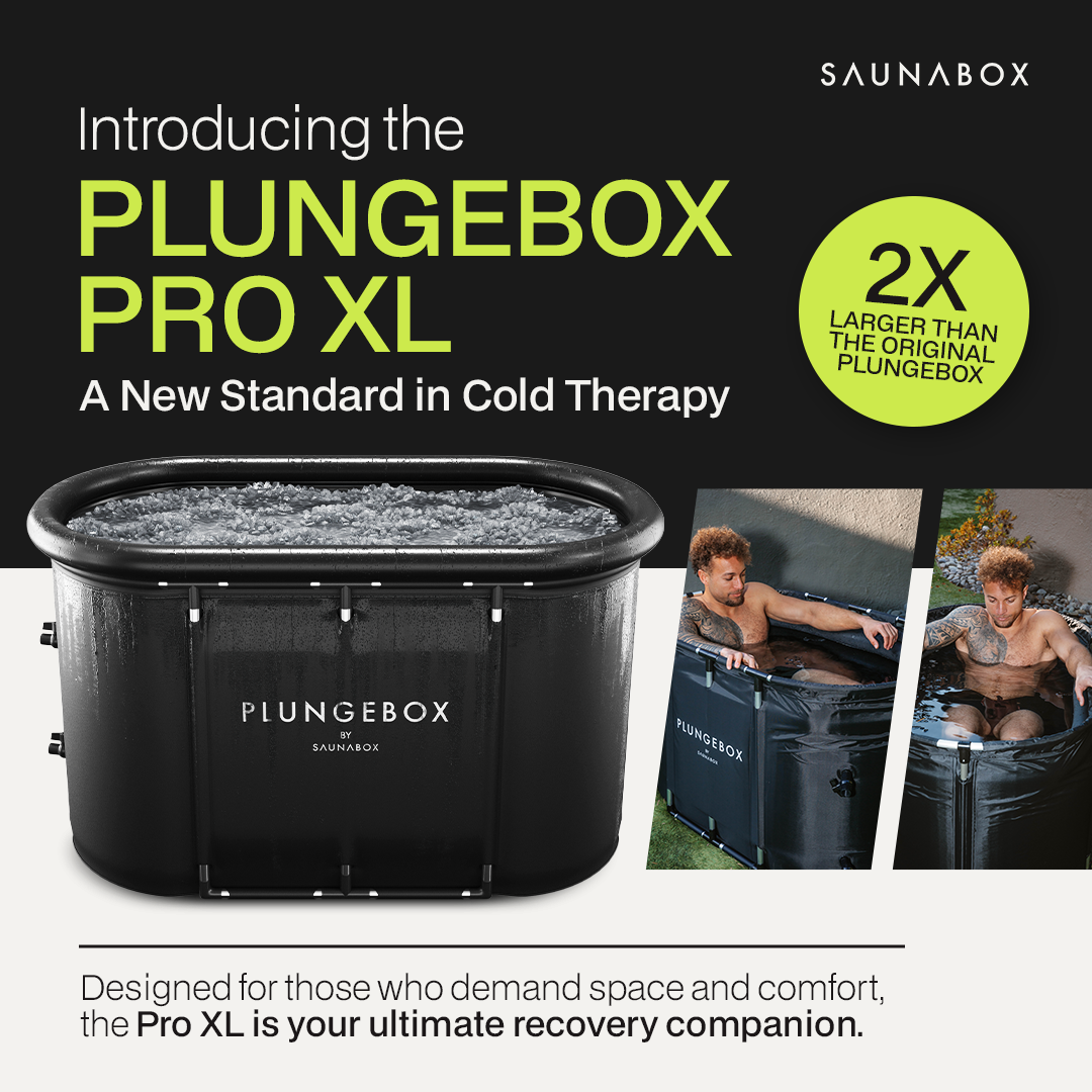 PlungeBox XL fully inflated and filled showing lay-flat immersion setup