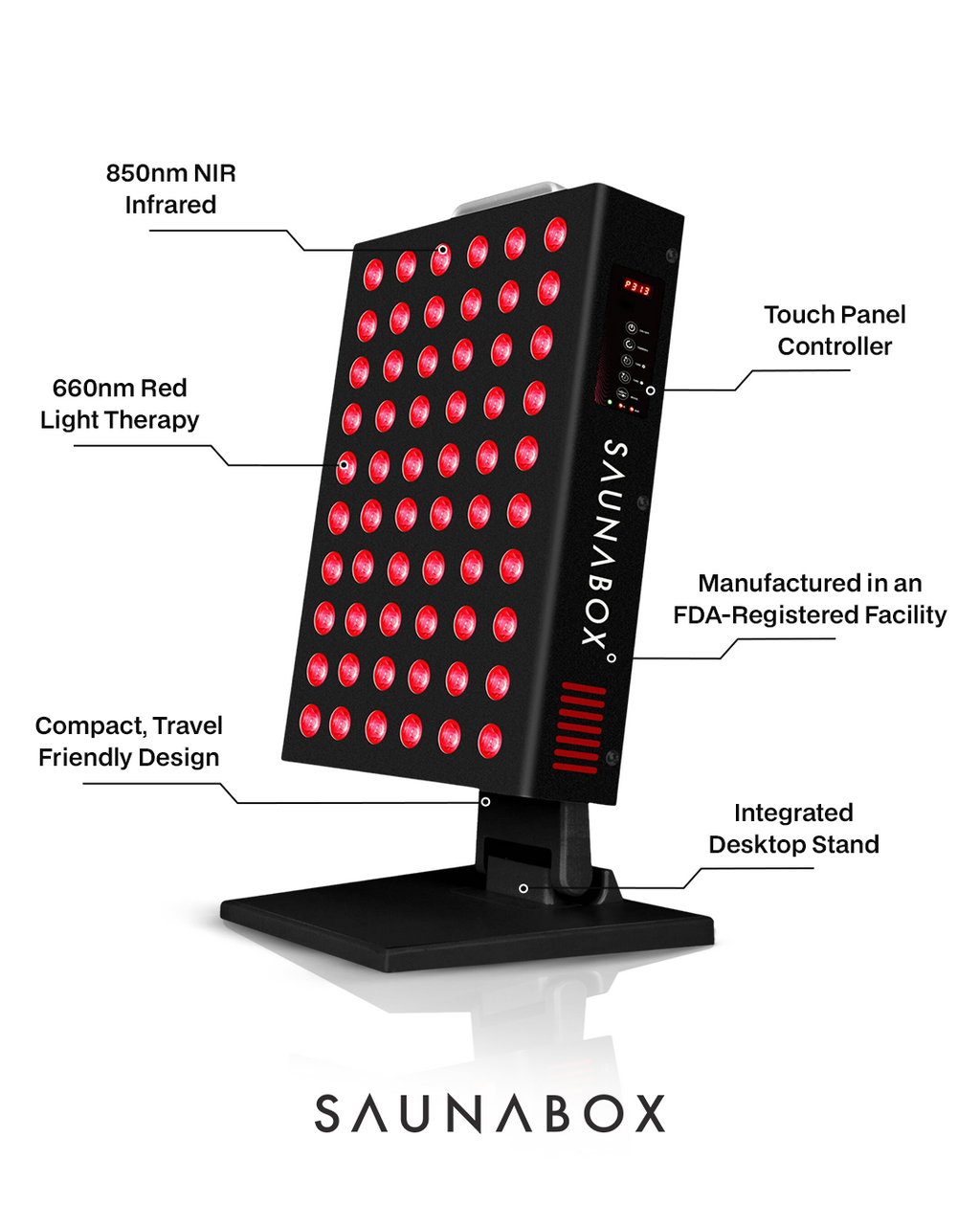 The Nova: Desktop Red Light Panel with Near Infrared – SAUNABOX