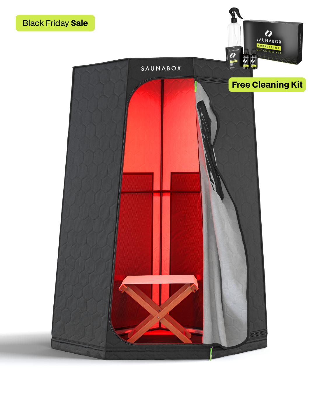 SaunaBox® Pulse PRO: Infrared Sauna with Red-light Therapy