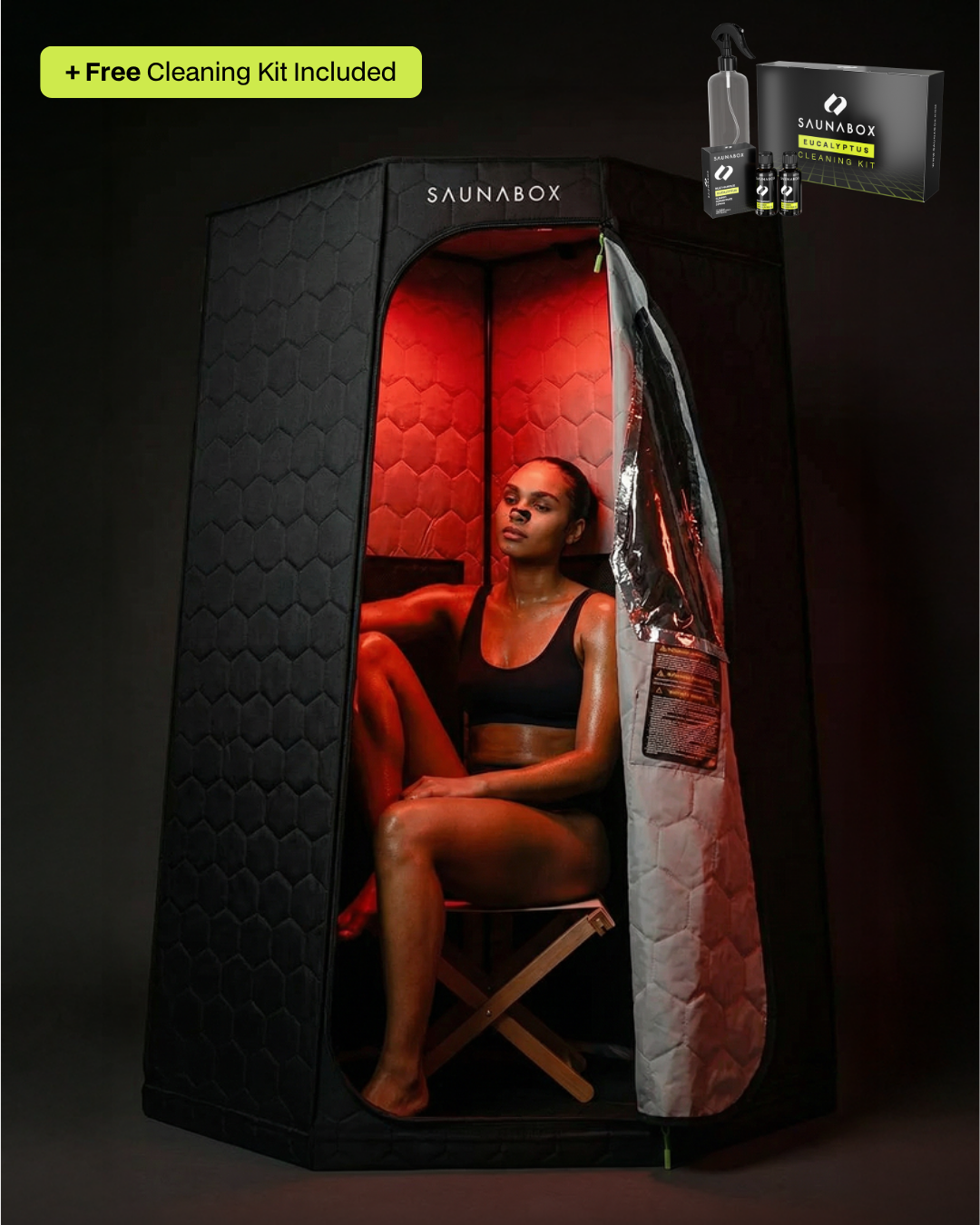 SaunaBox® Pulse PRO: Infrared Sauna with Red-light Therapy