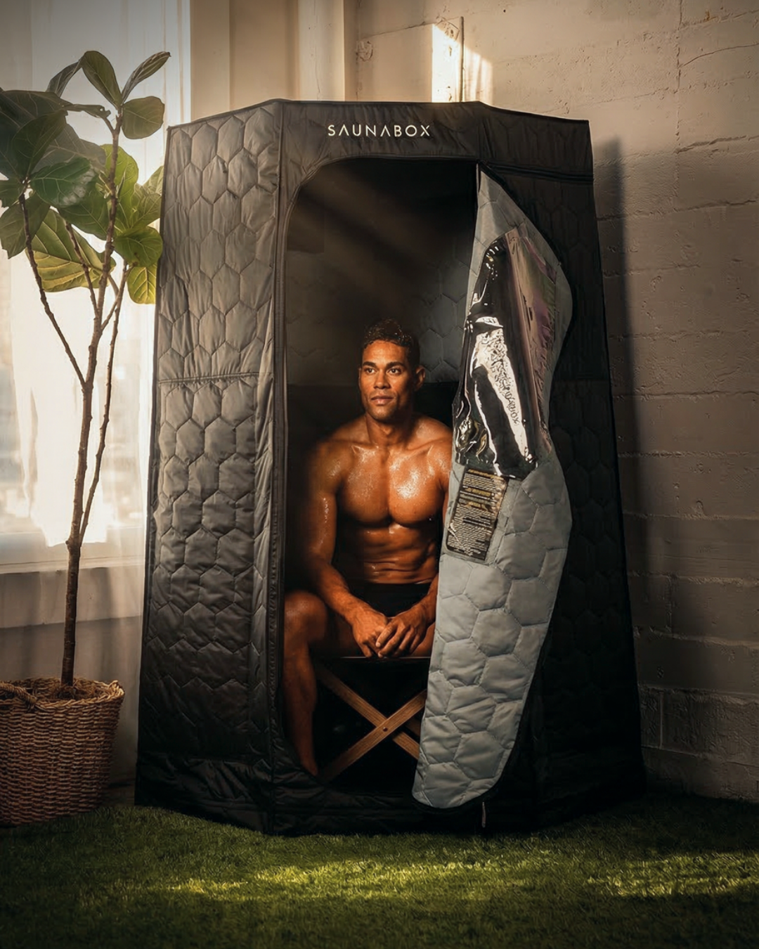 SaunaBox Pulse PRO Portable Infrared Sauna with Red Light Therapy