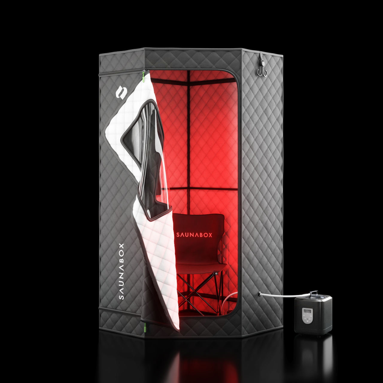 SaunaBox® SmartSteam Kit Pro With Red-Light Therapy