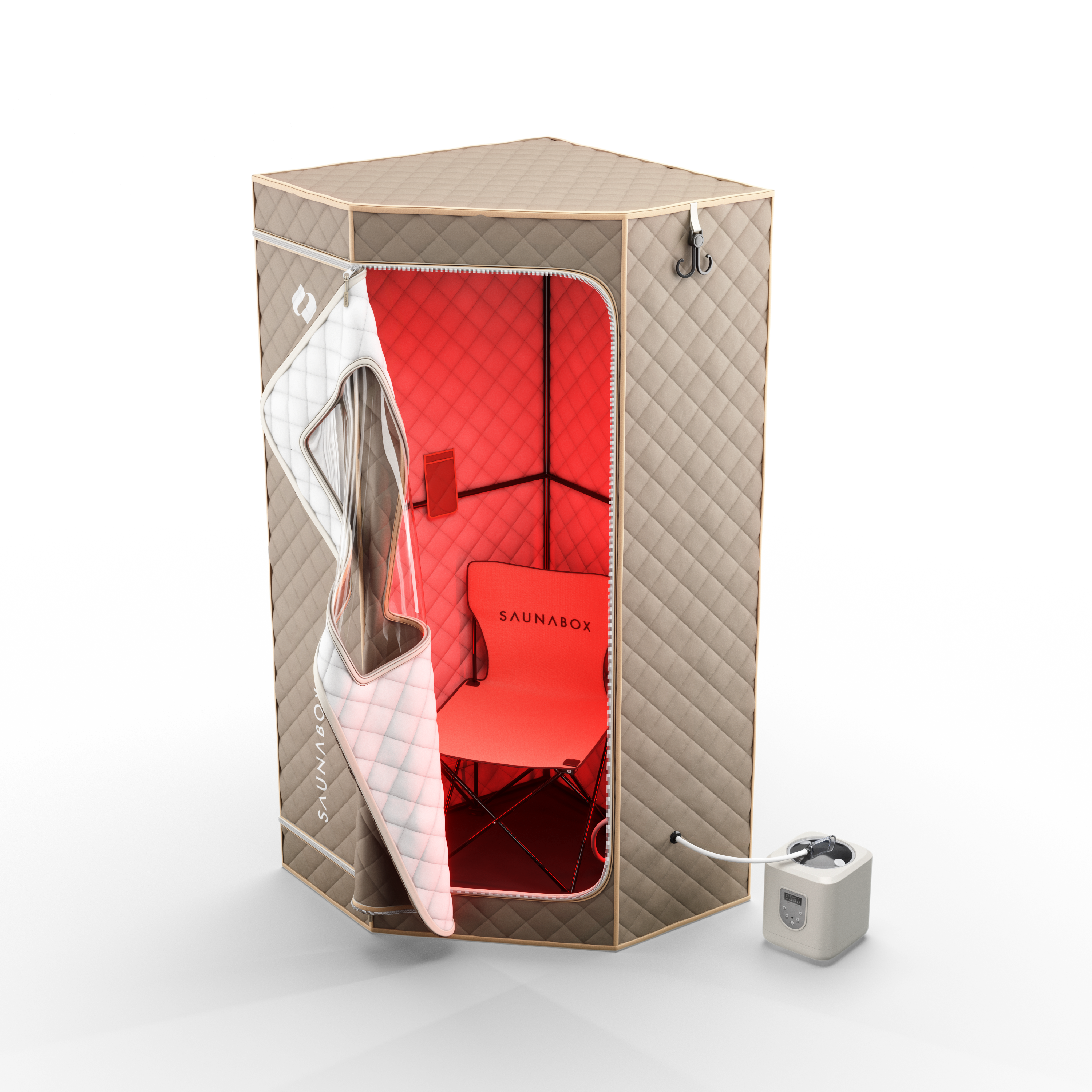 SaunaBox® SmartSteam Pro With Red-Light Therapy