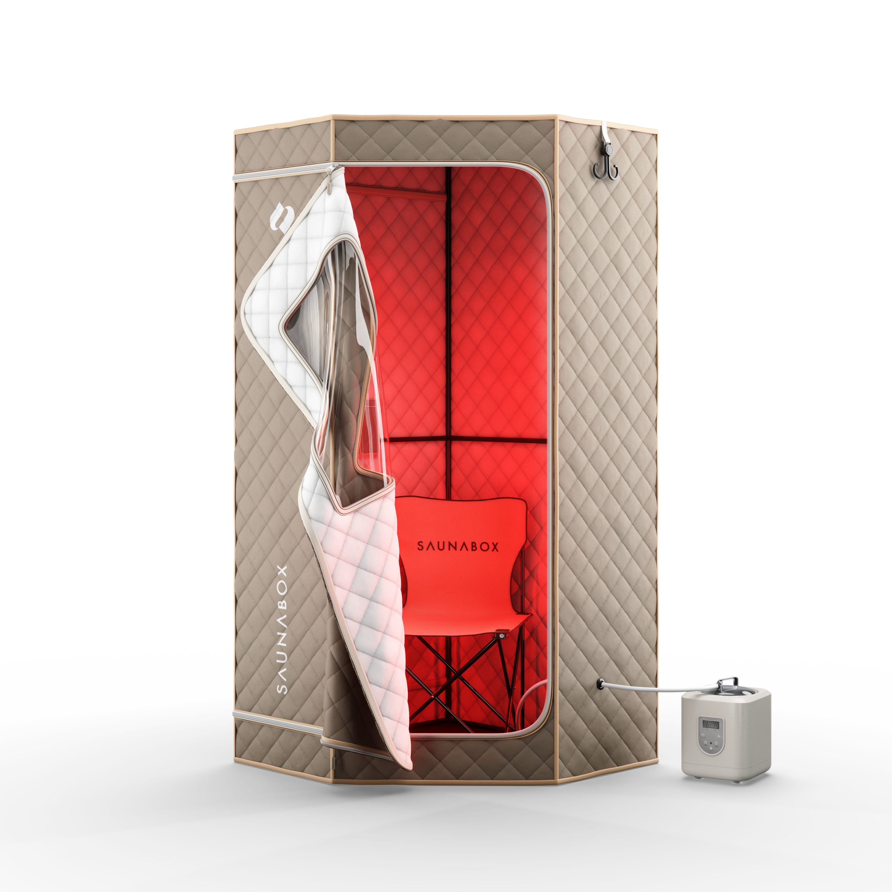 SaunaBox® SmartSteam Pro With Red-Light Therapy
