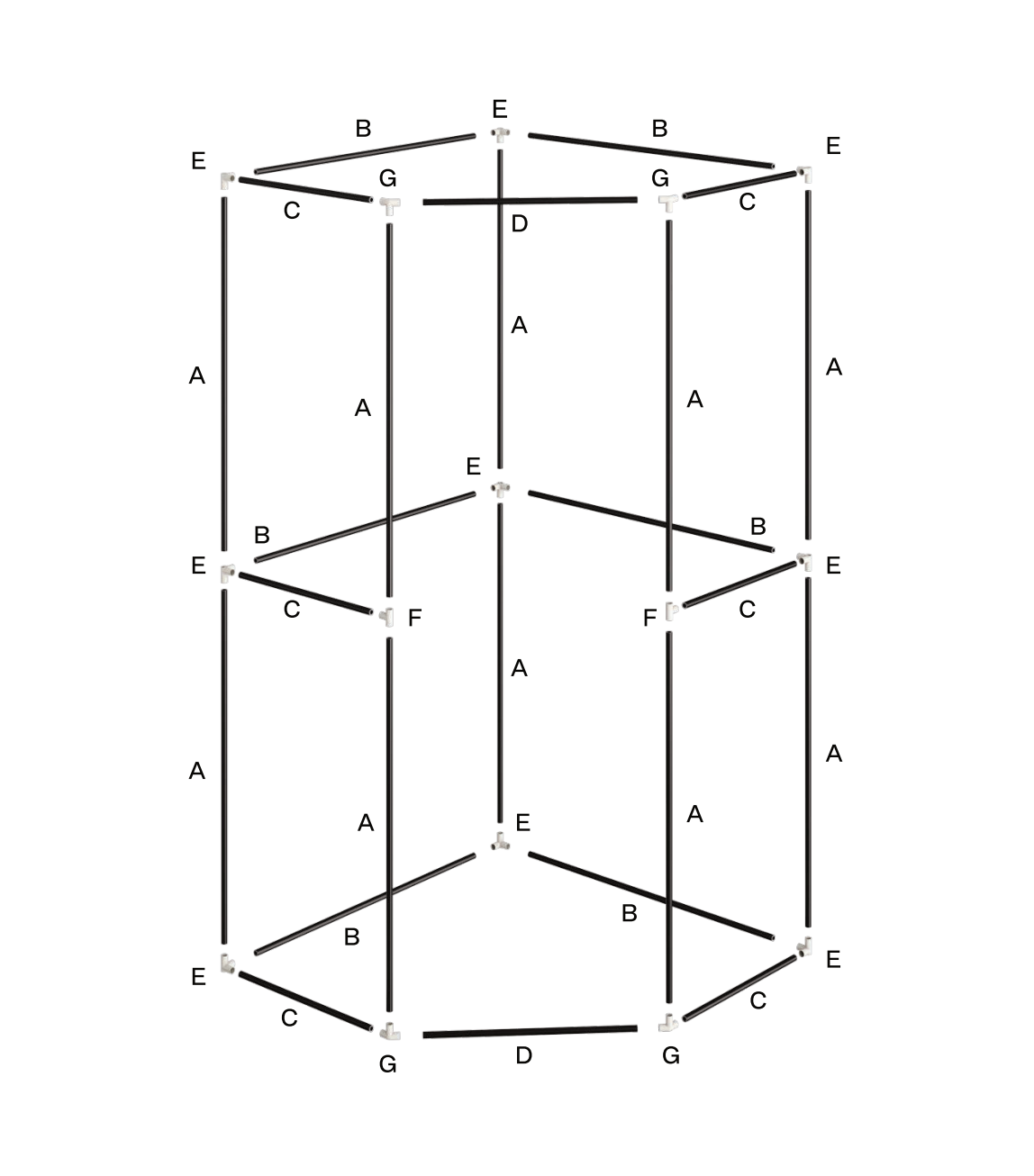 SAUNABOX Replacement Frame Poles - Thumbnail 3