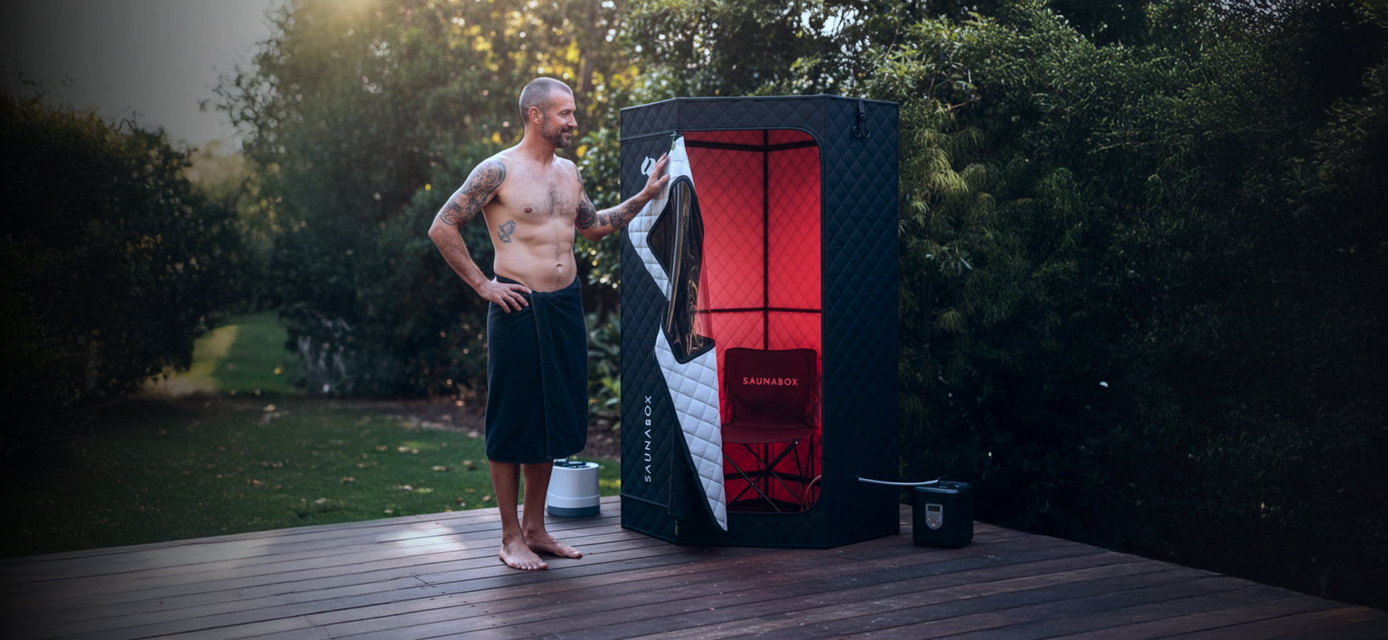 Saunabox SmartSteam Pro with Red Light Therapy