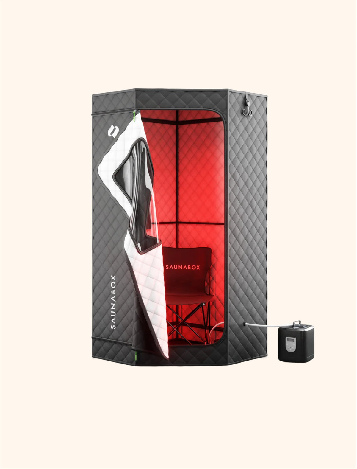 SaunaBox® SmartSteam Pro With Red-Light Therapy